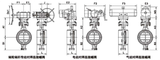 三偏心蝶閥結構示意圖